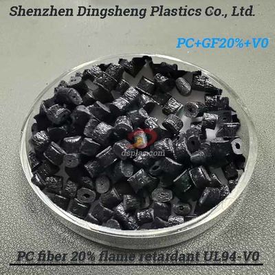 PC Reinforced Flame Retardant Grade PC ABS Material Fiber 20% Fireproof UL94-V0 Black